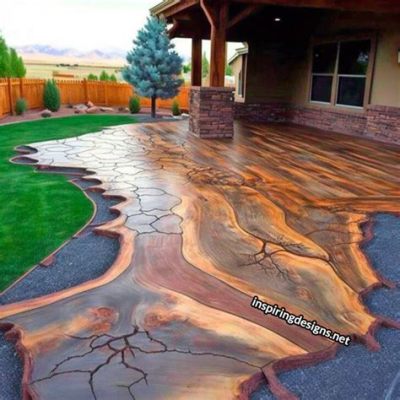 how to paint concrete to look like wood - how to create the illusion of natural wood grain on concrete surfaces